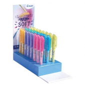 Textmarker FriXion light soft, 4136D24, Display (24 #), farbig sortiert (4x pastellblau/4x pastellgr&uuml;n/8x pastellgelb/2x pastell