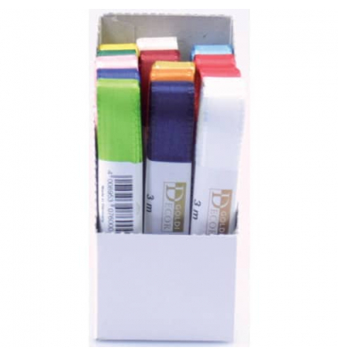 Taftband 1445015991503, 15mm x 3m, farbig sortiert