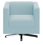DOMO Collection Sessel BOB hellblau silber Stoff