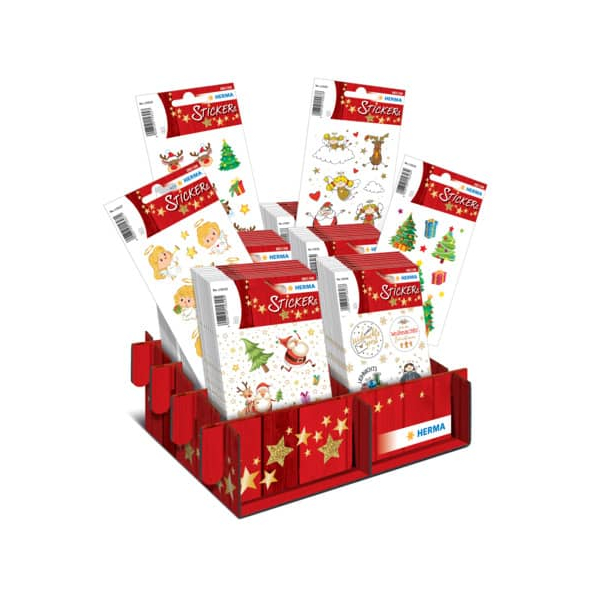 60 Stück Herma Weihnachtsetikett Glitzende Weihnachtszeit 4008705156240 Herma