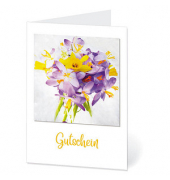 Gutscheinkarte Krokus AM1078 11,5cm x 17,5cm (BxH) 260g Motiv Chromopapier FSC