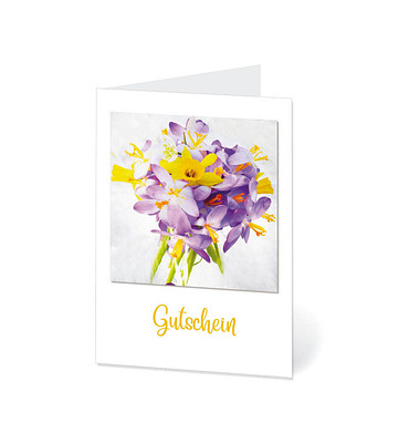 Gutscheinkarte Krokus AM1078 11,5cm x 17,5cm (BxH) 260g Motiv Chromopapier FSC