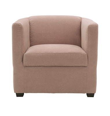 DOMO Collection Sessel BOB rosa schwarz Stoff