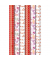 Geschenkpapier 33073 2A2243, Herzen und Schriftzug love, 70cm x 2m, rot/weiß
