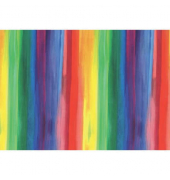 Geschenkpapier 3A2263, Streifen, 50cm x 50m, Regenbogenfarben