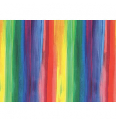 Geschenkpapier 3A2263, Streifen, 50cm x 50m, Regenbogenfarben