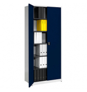 mauser Stahlschrank BF 5/22 STG - 7035/5003 lichtgrau, saphirblau 95,0 x 50,0 x 220,0 cm