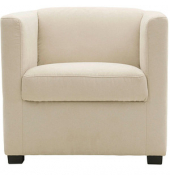 Sessel BOB beige schwarz Stoff