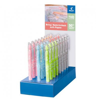 Textmarker FriXion light natural, SW-FL-D24NA, Display (24 #9, farbig sortiert (je 4x apricot/grau/hellgr&uuml;n/koralle/rot/skyblue)