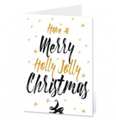 LUMA Weihnachtskarte Schrift schwarz/gold DIN B6