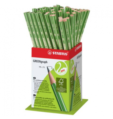 Bleistift-Set STABILO GREENgraph Kleindisplay, 6003/60-1, 60x grün, k.A., HB