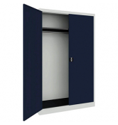 mauser Stahlschrank BF 5-12 G  - 7035/5003 lichtgrau, saphirblau 120,0 x 50,0 x 195,0 cm