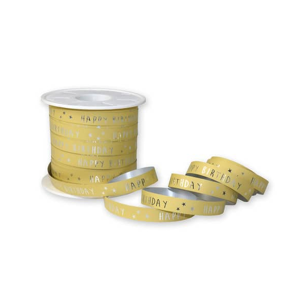 4009236147325 - Ringelband Birthday 10mm-100m senfgelb 4009236147325 HEAD 100 Meter 4009236147325 - Ringelband Birthday 10mm-100m senfgelb 4009236147325 HEAD 100 Meter