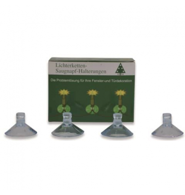 Weihnachtsschmuck Saugnäpfe für Lichterketten klar Lichterketten-Saugnäpfe