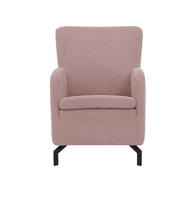 DOMO Collection Sessel Dallas rosa schwarz Stoff