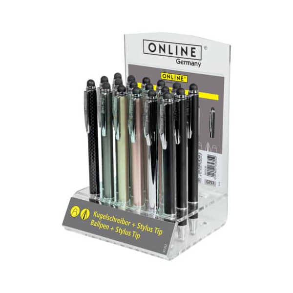 18 Stück Online Kugelschreiber Stylus XL 34356/18, blau, M, nachfüllbar  Online
