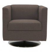 DOMO Collection Sessel BOB braun silber Stoff