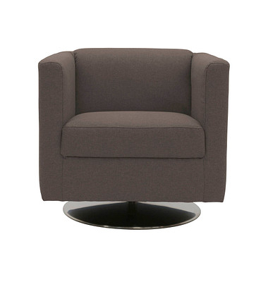 DOMO Collection Sessel BOB braun silber Stoff