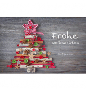 Gutscheinkarte Knopfbaum LU1026 11,5cm x 17,5cm (BxH) 300g ohne Innentext Motiv Chromopapier FSC
