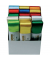 Doppelsatinband 1172025991503, 25mm x 3m, farbig sortiert