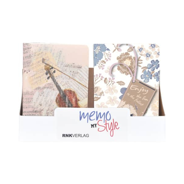 32 Stück RNK Notizbuch 46591, Memo my style, farbig sortiert, A6, liniert, 32 Blatt / 64 Seiten 4002871465915 RNK