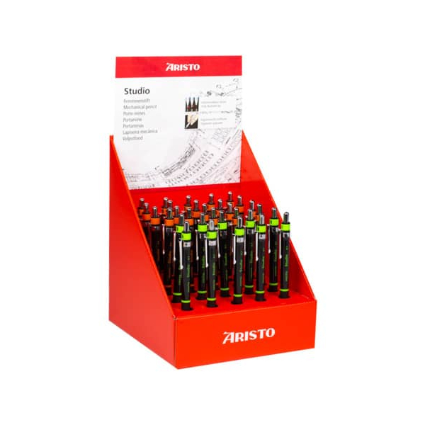 9003182895762 - Druckbleistift Feinminenstift Studio Display (30) 70-VD85903 Härte HB 05mm   07mm schwarz mit Radiergummi 9003182895762 A