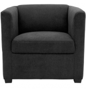 Sessel BOB dunkelgrau schwarz Stoff