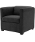 DOMO Collection Sessel BOB dunkelgrau schwarz Stoff