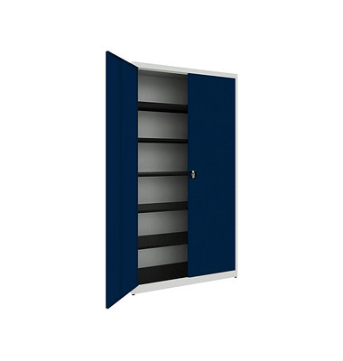 mauser Stahlschrank BF5/22-12STG 7035/5003 lichtgrau, saphirblau 120,0 x 50,0 x 220,0 cm
