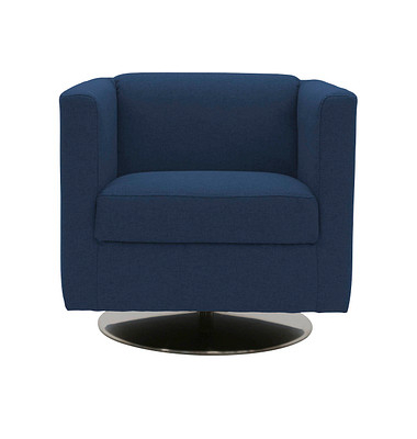 DOMO Collection Sessel BOB blau silber Stoff
