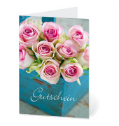 Gutscheinkarte Rosen AM510 11,5cm x 17,5cm (BxH) 260g Motiv Chromopapier FSC