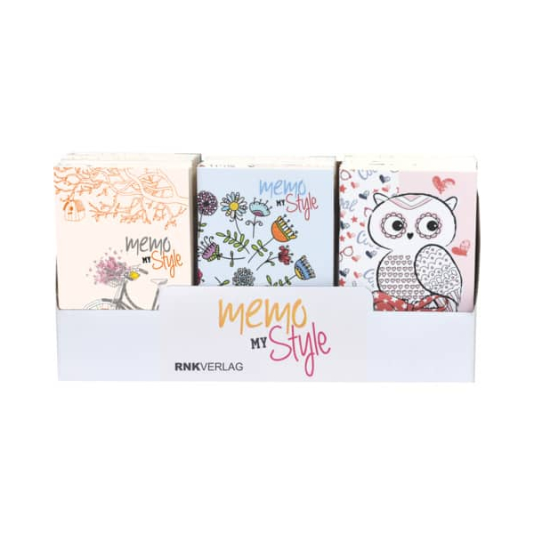 48 Stück RNK Notizbuch 46592, Memo my style, farbig sortiert, A6, liniert, 32 Blatt / 64 Seiten 4002871465922 RNK