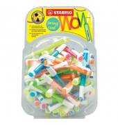 Textmarker STABILO swing cool Bonbonglas, 275/100-03, Rundbox, 7-farbig sortiert, 1-4mm Keilspitze