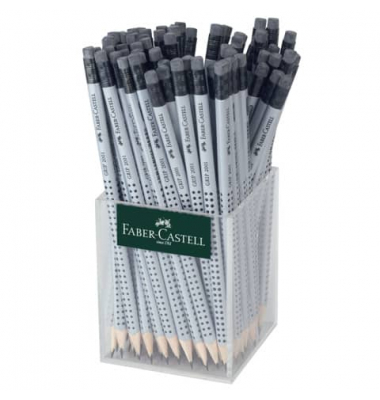 Bleistift GRIP 2001 HB im Köcher, 117223, silber, HB Bleistift GRIP 2001 HB im Köcher, 117223, silber, HB