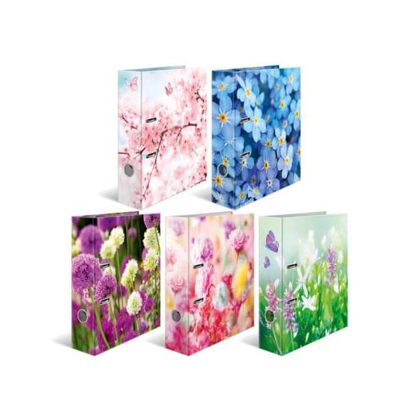 10 Stück Herma Motivordner Sortiment Flowers Flowers sortiert 19555, A4 70mm breit  Herma
