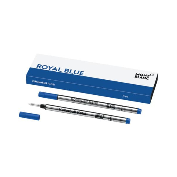 2 Stück Montblanc Tintenrollermine - F, royal blue 4062037052540 Montblanc
