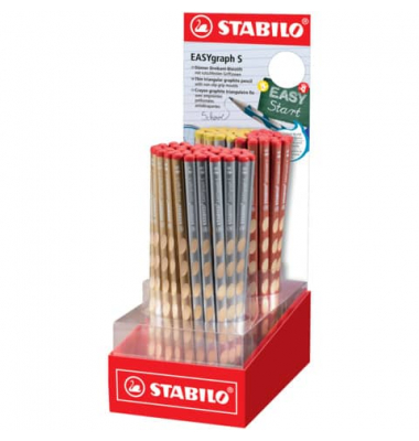 Bleistift-Set EASYgraph S Metallic Edition Kleindisplay, 327/90-3HB, 90x farbig sortiert, 2,2mm, HB