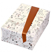 Geschenkpapier Winter Wonderland 510090, Waldtiere, 50cm x 20m, weiss/grau/kupfer