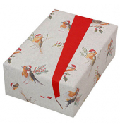 Geschenkpapier Robin Vögel mehrfarbig beidseitig bedruckt, 20,0 m
