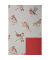 Geschenkpapier Robin 511750, Vogel mit Weihnachtsmütze, 50cm x 20m, beige/rot