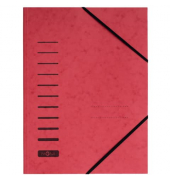 Eckspannmappe 24001-01, A4 rot Pressspan 335g