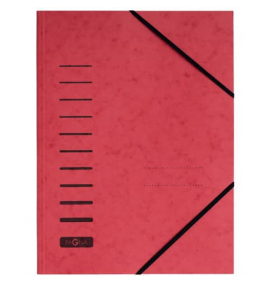 Eckspannmappe 24001-01, A4 rot Pressspan 335g