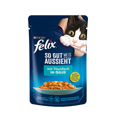 Katzen-Nassfutter So gut wie es aussieht in Gelee mit Thunfisch