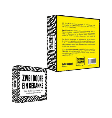 Zwei Doofe ein Gedanke Kartenspiel