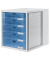 HAN Schubladenbox  blau-transparent DIN A4 mit 5 Schubladen