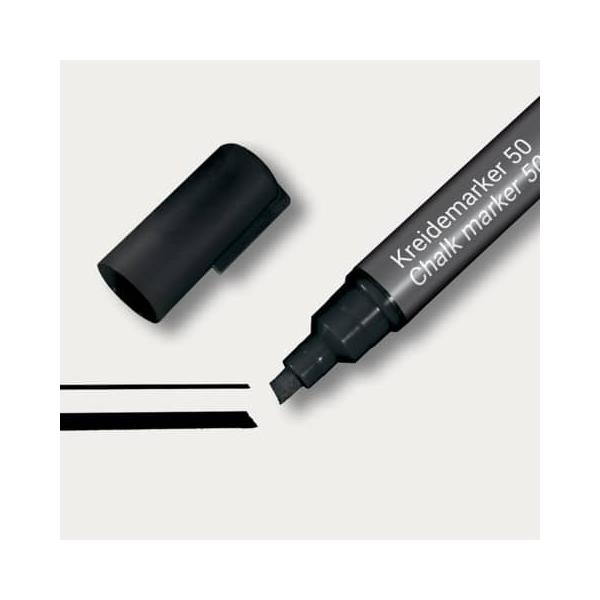 4004360794490 - sigel Hochwertige Kreidemarker 1 - 5 mm GL-180 schwarz