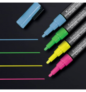 Kreidemarker BA179, Packung, 4-farbig sortiert, 1-2mm Rundspitze