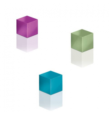 Haftmagnet SuperDym, BA727, W&uuml;rfel, 11x11mm, pink/t&uuml;rkis/hellgr&uuml;n, 20 Blatt