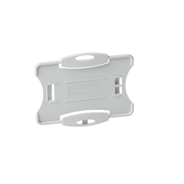 4005546730608 - Ausweishalter ECO für 1 Karte 10 Stück Hoch - oder Querformat B 54 x H 87 mm recycelter Kunststoff grau