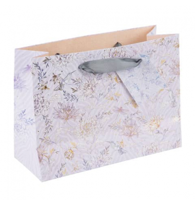 Geschenktasche 46 568, allgemein, Schleifenband mit Karte, Hybrid Heritage flied, 250mm x 180mm